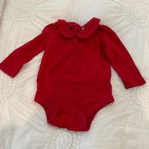 Peter Pan collar cotton onesie